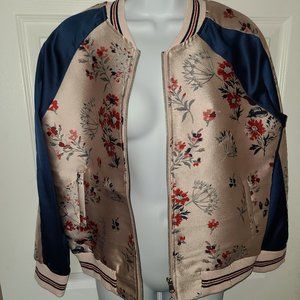 Why Dress - Floral Bomber Jacket Sz M